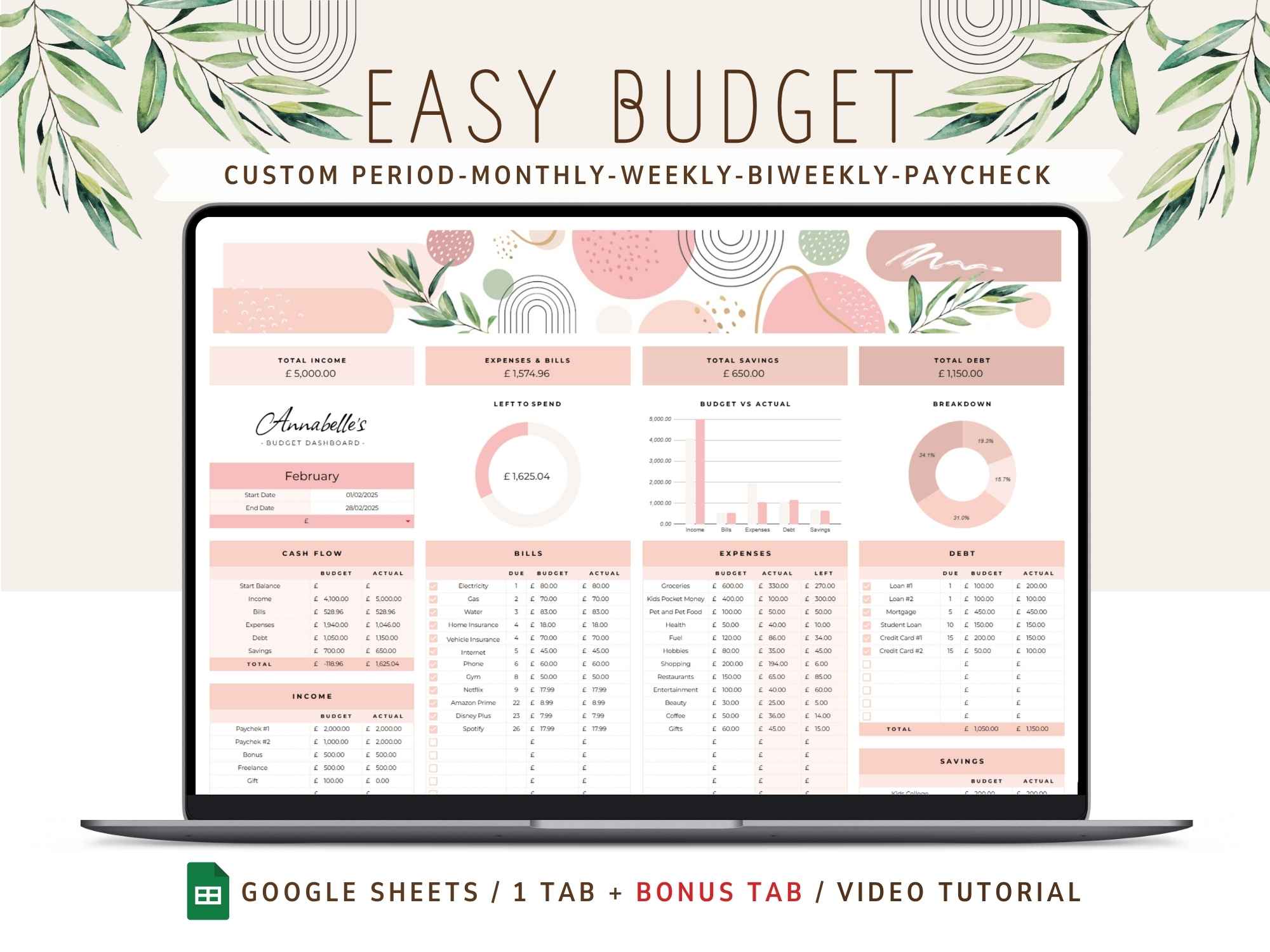 Easy Budget - Boho