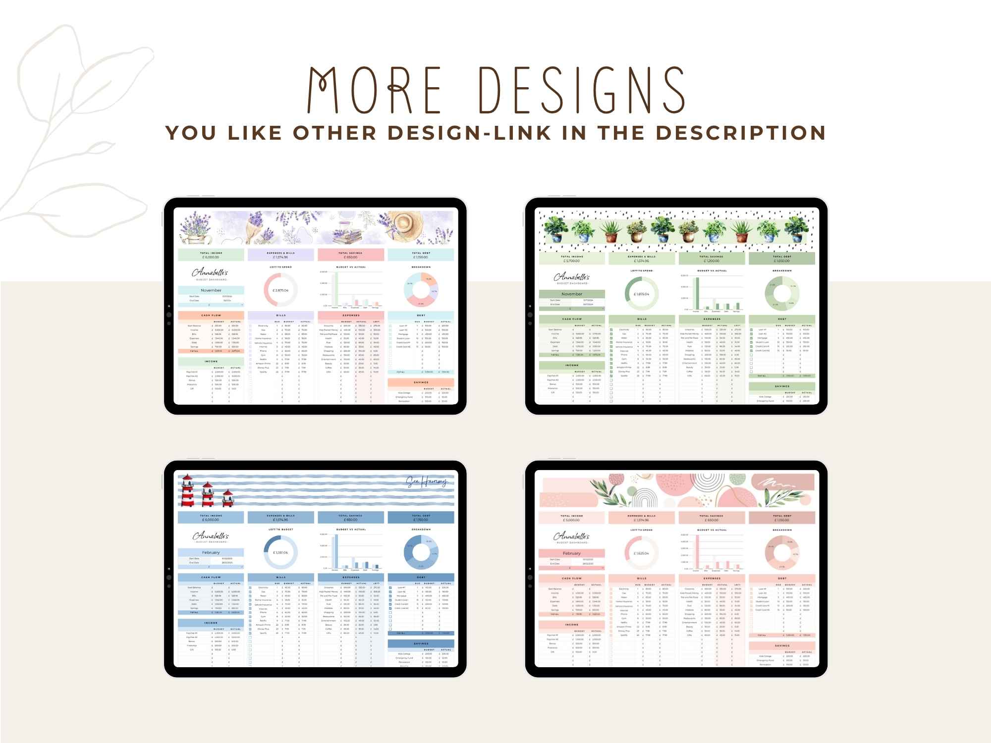 Monthly Budget Template for Google Sheet / Chase the Horizon - Image 7